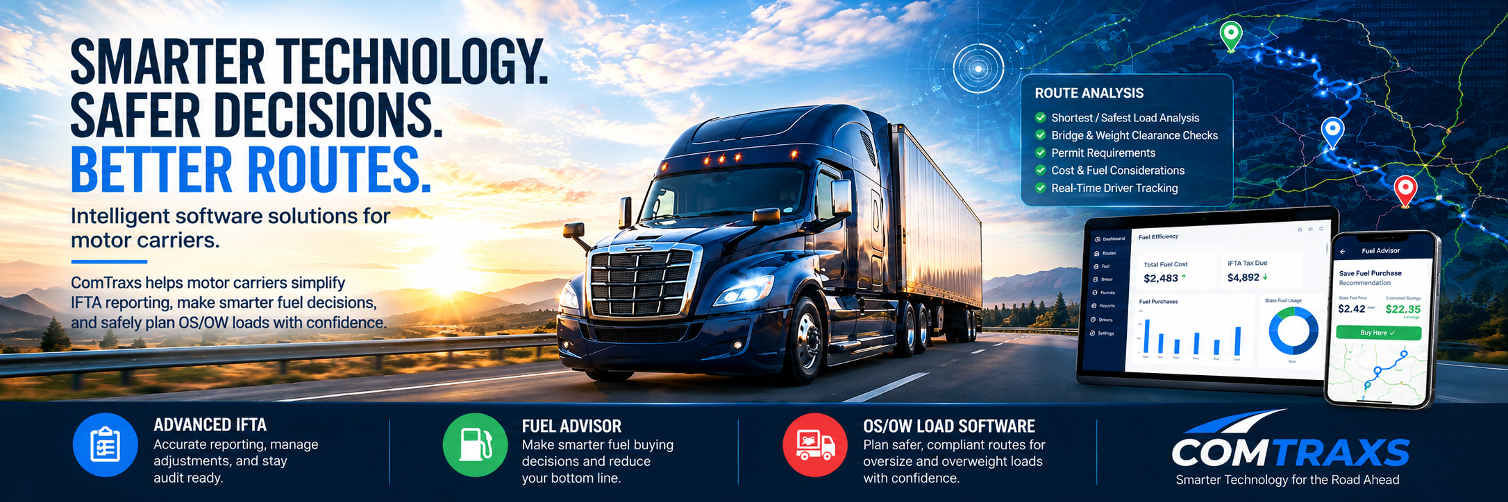 ComTraxs Enterprise Transportation Solutions Banner